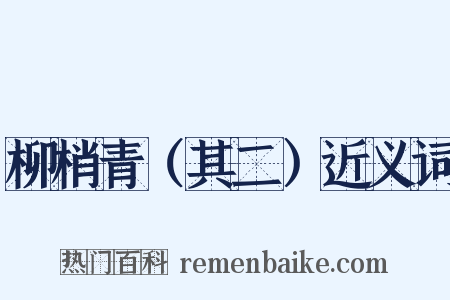 柳梢青（其二）近义词是什么意思的图片